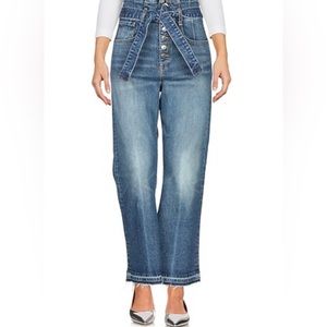 Veronica Beard Marlene corset button fly jeans